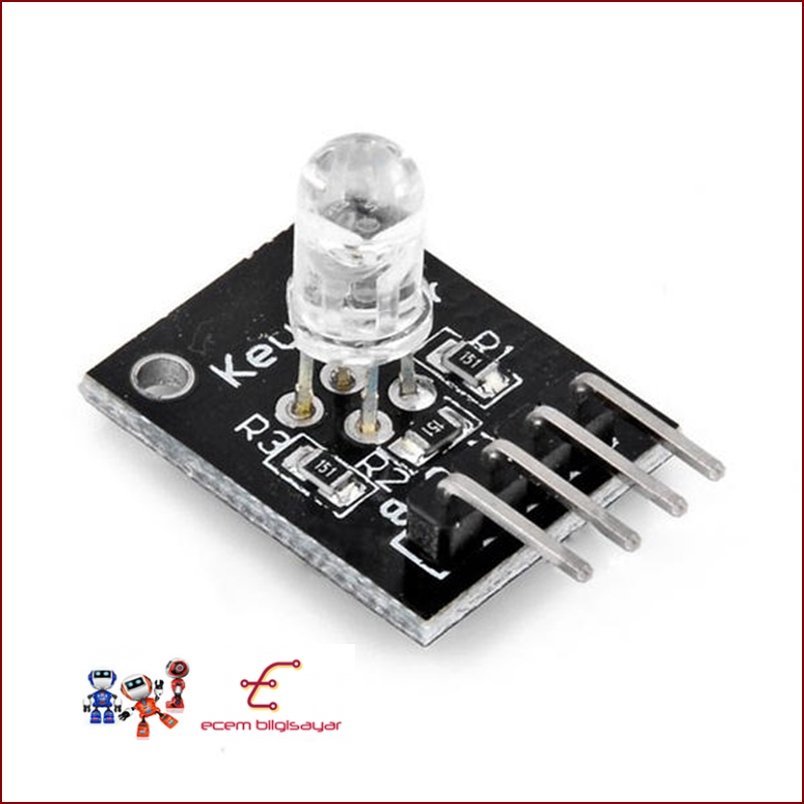 3 Renkli RGB Led Modülü ‐ 5 mm RGB Led