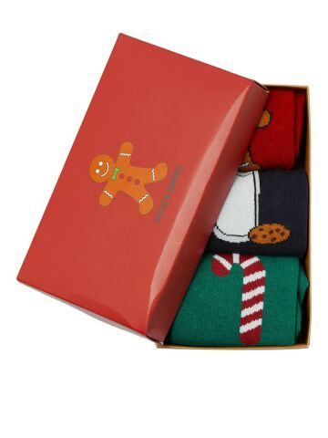 Jack Jones Xmas Comfort Food 3 Lü Paket Erkek Çorap 12246164