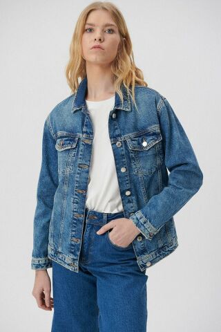 Mavi Karla Mid Gold Icon Kadın Jeans Ceket