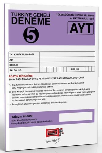 AYT Türkiye Geneli Deneme 5 Yargı Yayınları