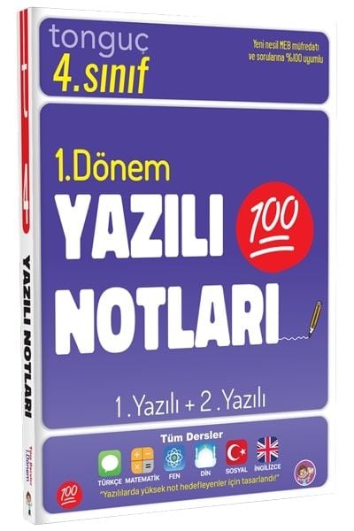 2024 Tonguç 4.Sınıf Yazılı Notları 1.Dönem 1 ve 2. Yazılı