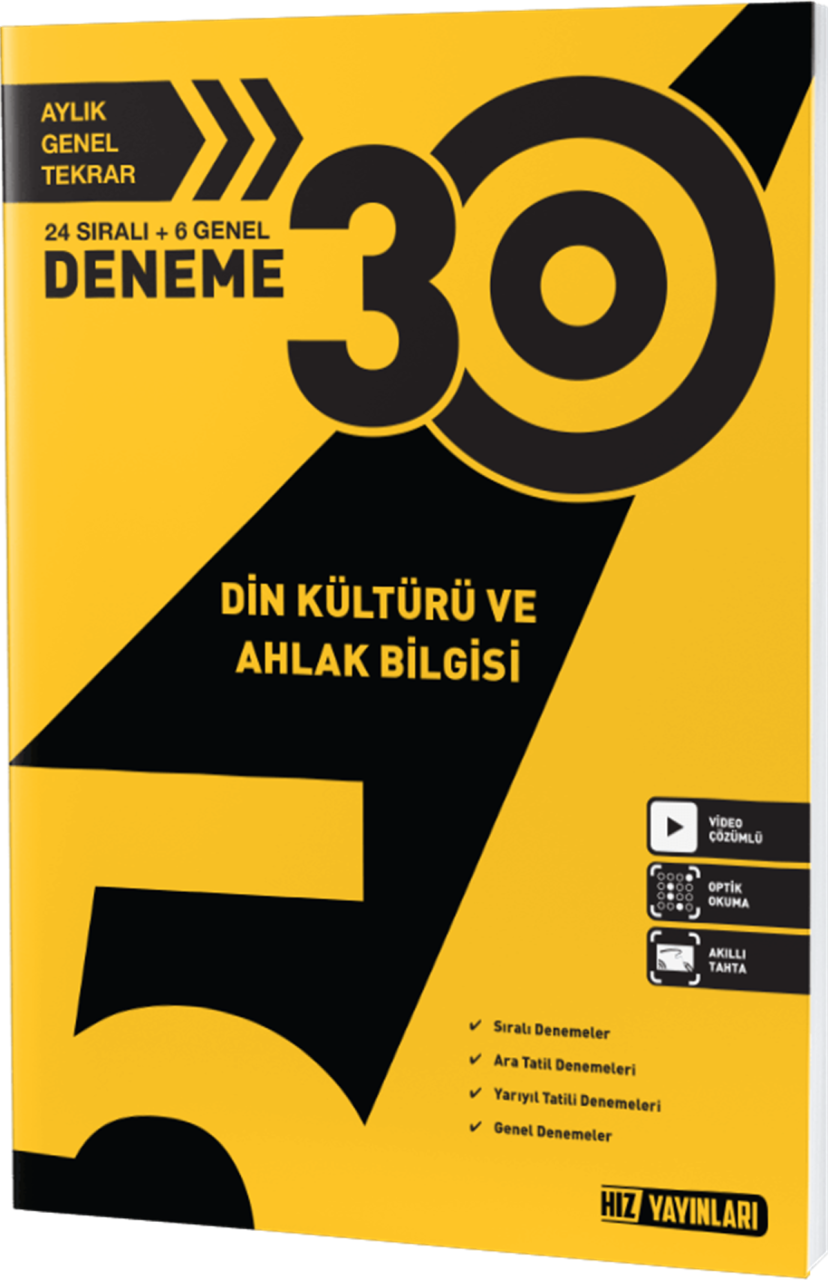 Hız Yayınları 5.Sınıf Din Kültürü 30 lu Deneme