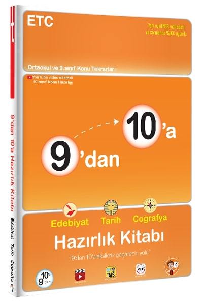 Tonguç Akademi 9 dan 10 a Edebiyat Tarih Coğrafya Hazırlık Kitabı