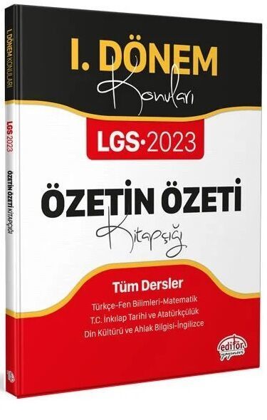 Editör Yayınları Lgs 1.Dönem Özetin Özeti Konu Anlatımı