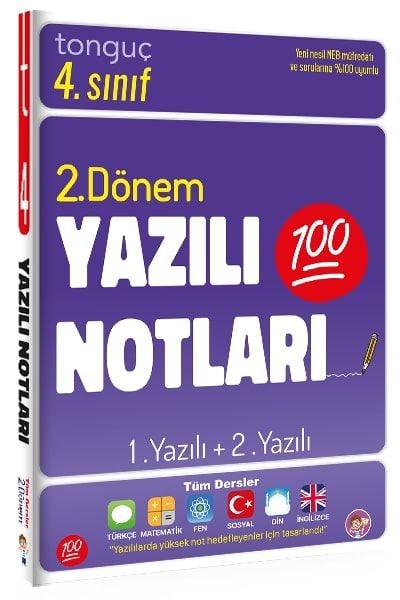 Tonguç 4.Sınıf Yazılı Notları 2.Dönem 1 ve 2. Yazılı