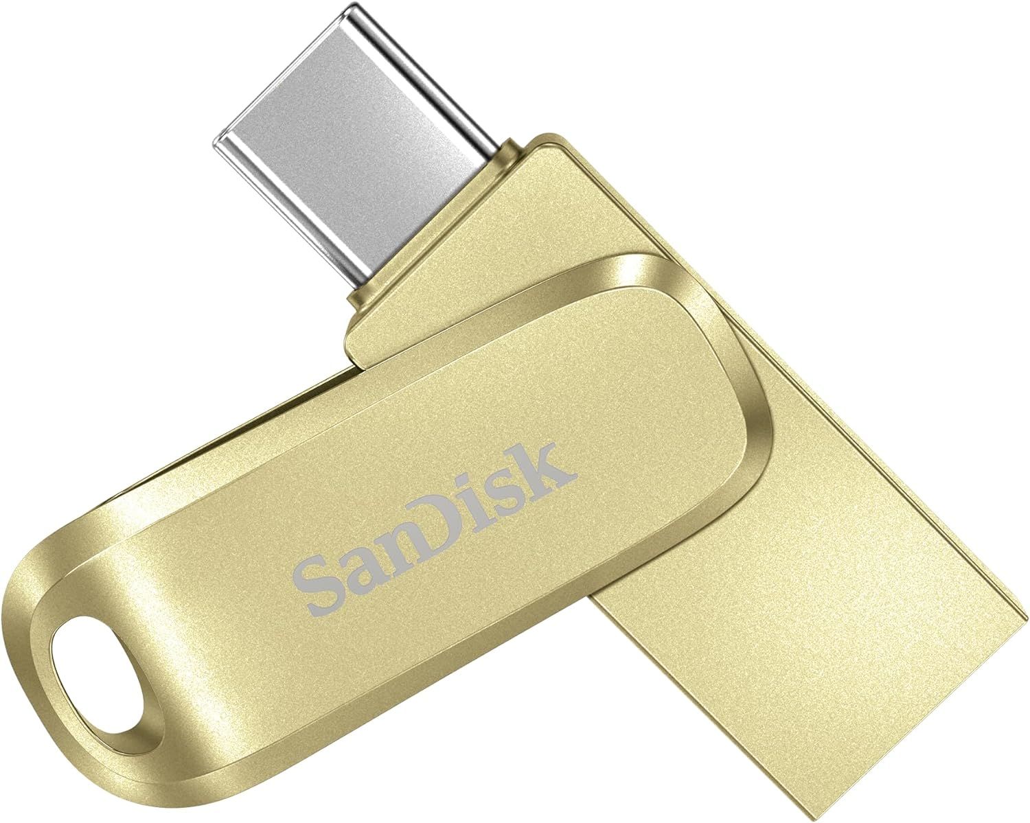 SanDisk Ultra Dual Drive Luxe 128GB Type-C USB 3.2 Flash Bellek Gold SDDDC4-128G-G46GD