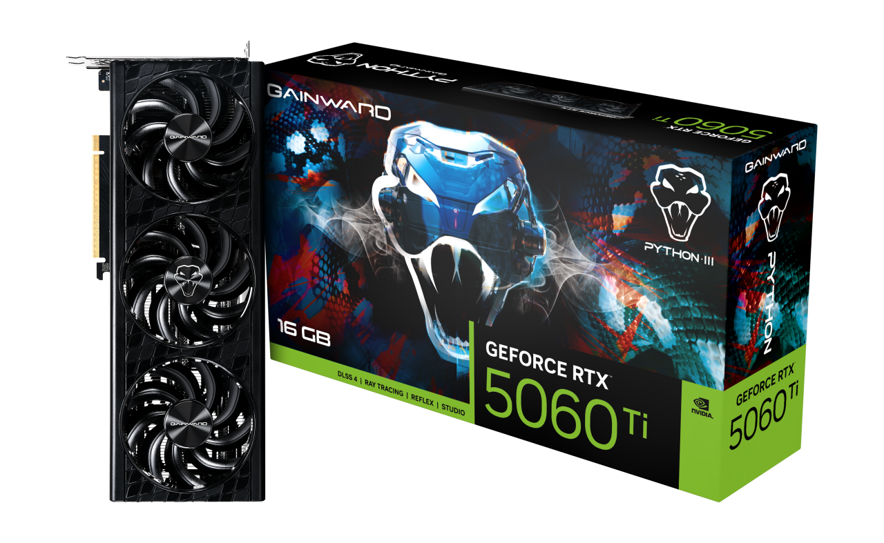 Gainward RTX 5060 TI Python III NE7506T019T1-GB2061T 128 Bit GDDR7 16 GB Ekran Kartı