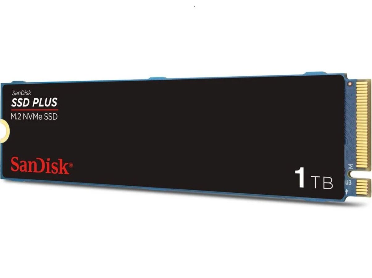 SanDisk SSD PLUS 1TB 3200MB-2500MB/s M.2 PCIe Gen 3.0 NVMe SSD SDSSDA3N-1T00-G26