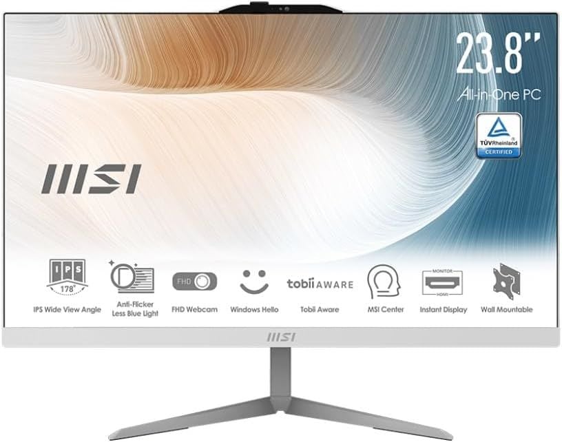 MSI MODERN AM242 12M-1893XTR I5-1235U 16GB RAM 500GB SSD 23.8 FHD FDOS BEYAZ AIO PC