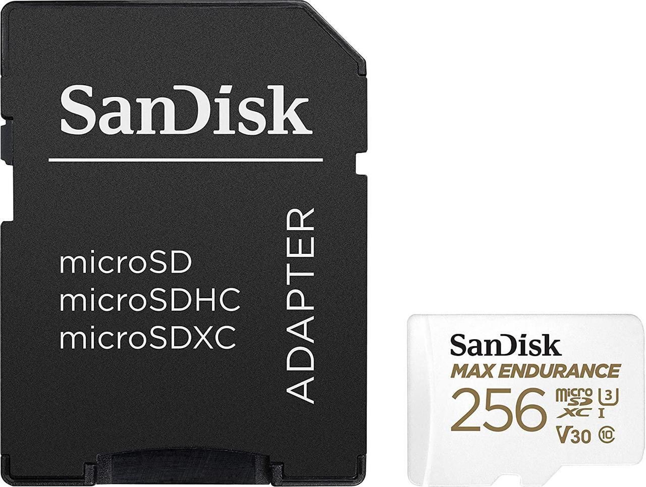 SanDisk Max Endurance 256GB 100/40MB/s microSDXC C10 V30 Adaptörlü Hafıza Kartı SDSQQVR-256G-GN6IA