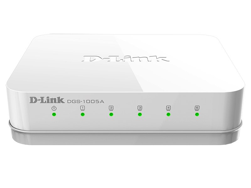D-LINK DGS-1005A L2 Unmanaged Switch with 5 10/100/1000Base-T ports.