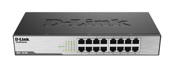 D-LINK DES-1016D L2 Unmanaged Switch with 16 10/100Base-TX ports.