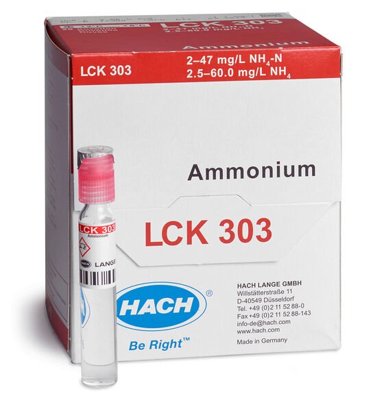 Amonyum küvet testi, 2,0-47,0 mg/L NH₄-N LCK303