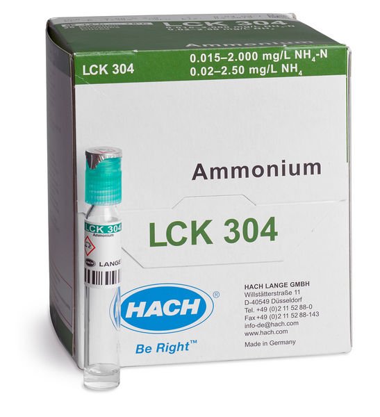 Amonyum küvet testi, 0,015-2,0 mg/L NH₄-N LCK304