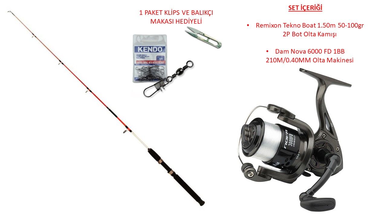 Remixon Tekno Boat 1.50m & Dam Nova 6000 FD TEKNE SETİ