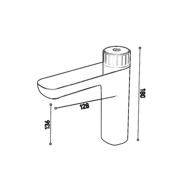 FJ-D101 Krom Dijital Lavabo Bataryası