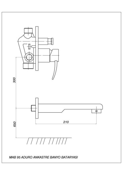 MAB95 ADURO ANKASTRE BANYO BATARYASI (TSEN817)