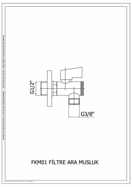 FKM01 3/8'' FILTRE ARA MUSLUK (TSEN200)