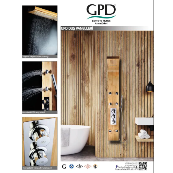 GPD Duş Paneli Bambu Yüzey DSP06