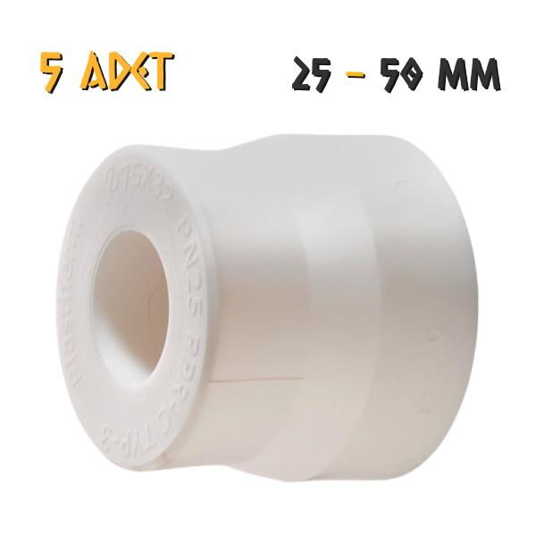 Plastherm PPRC Redüksiyon 50x25 mm. - 5 Adet