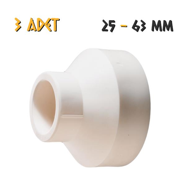 Plastherm PPRC Redüksiyon 63x25 mm. - 3 Adet