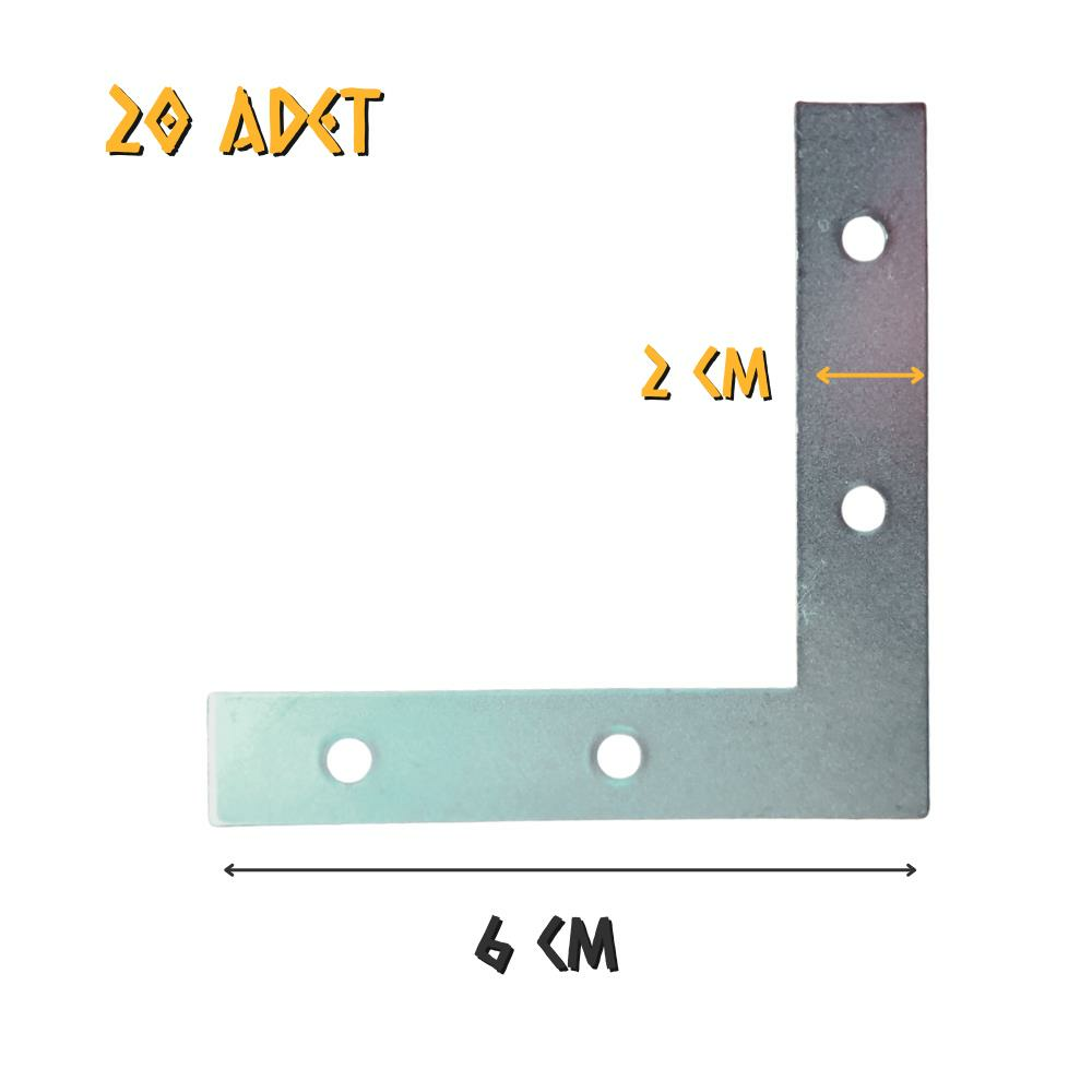 Ersa Düz Sac Gönye No: 6 - 6 cm. - 20 Adet