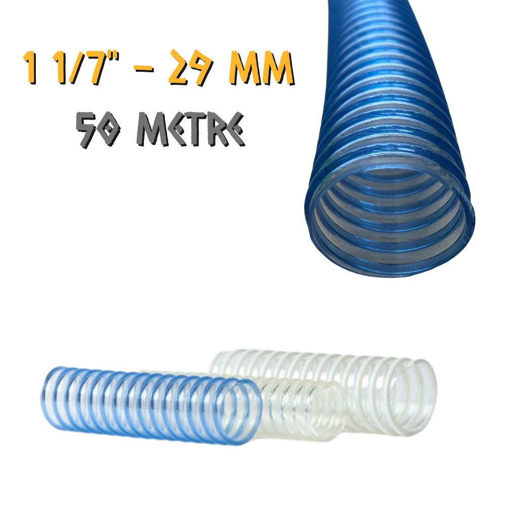 Güneş Şeffaf Spiral Lavabo Gider Hortumu 1 1/7'' - 29 mm. - 50 Metre