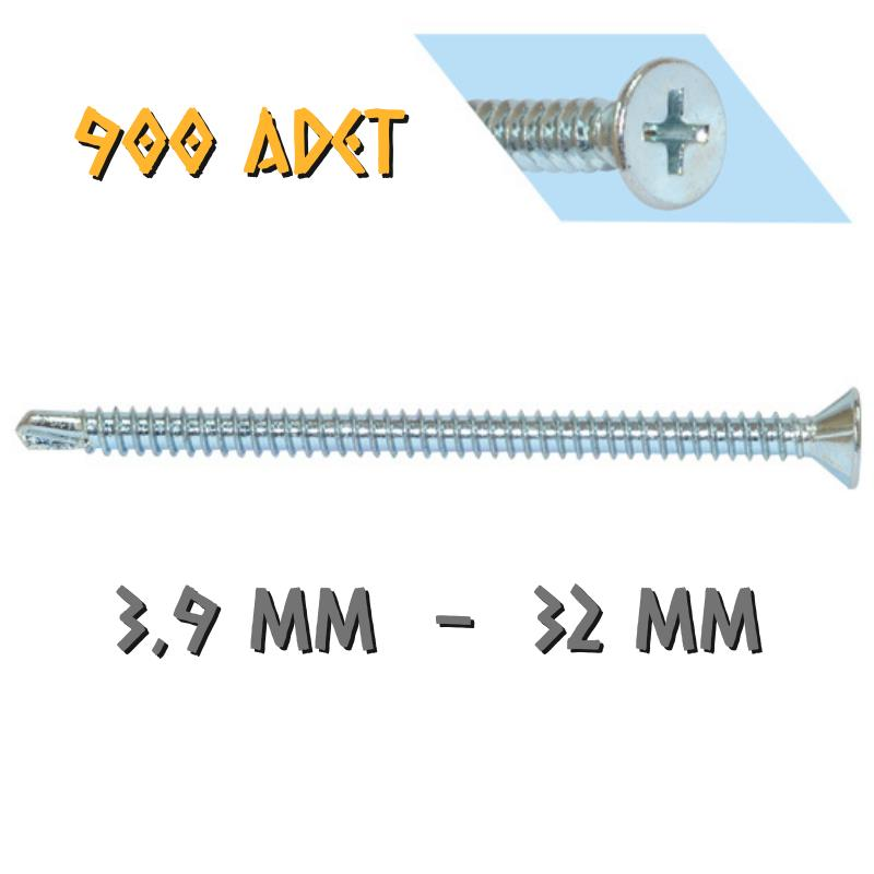 Yağmur Vida YHB Matkap Uçlu Akıllı Vida 3.9x32 mm. - 900 Adet