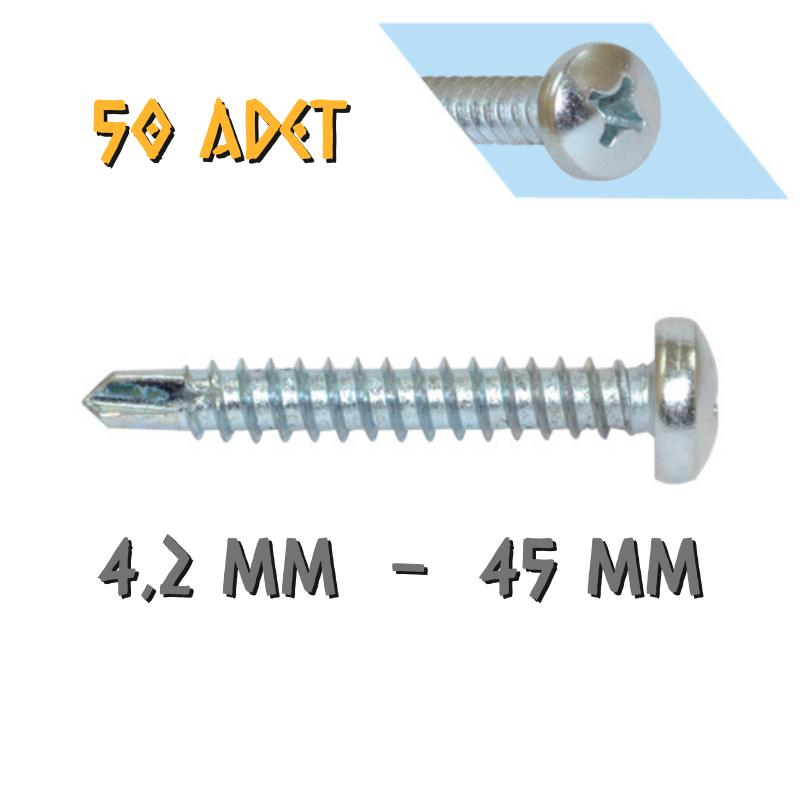 Yağmur Vida YSB Matkap Uçlu Akıllı Vida 4.2x45 mm. - 50 Adet