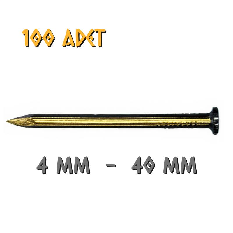Acero Sarı Kaplama Çelik Beton Duvar Çivisi 4x40 mm. - 100 Adet