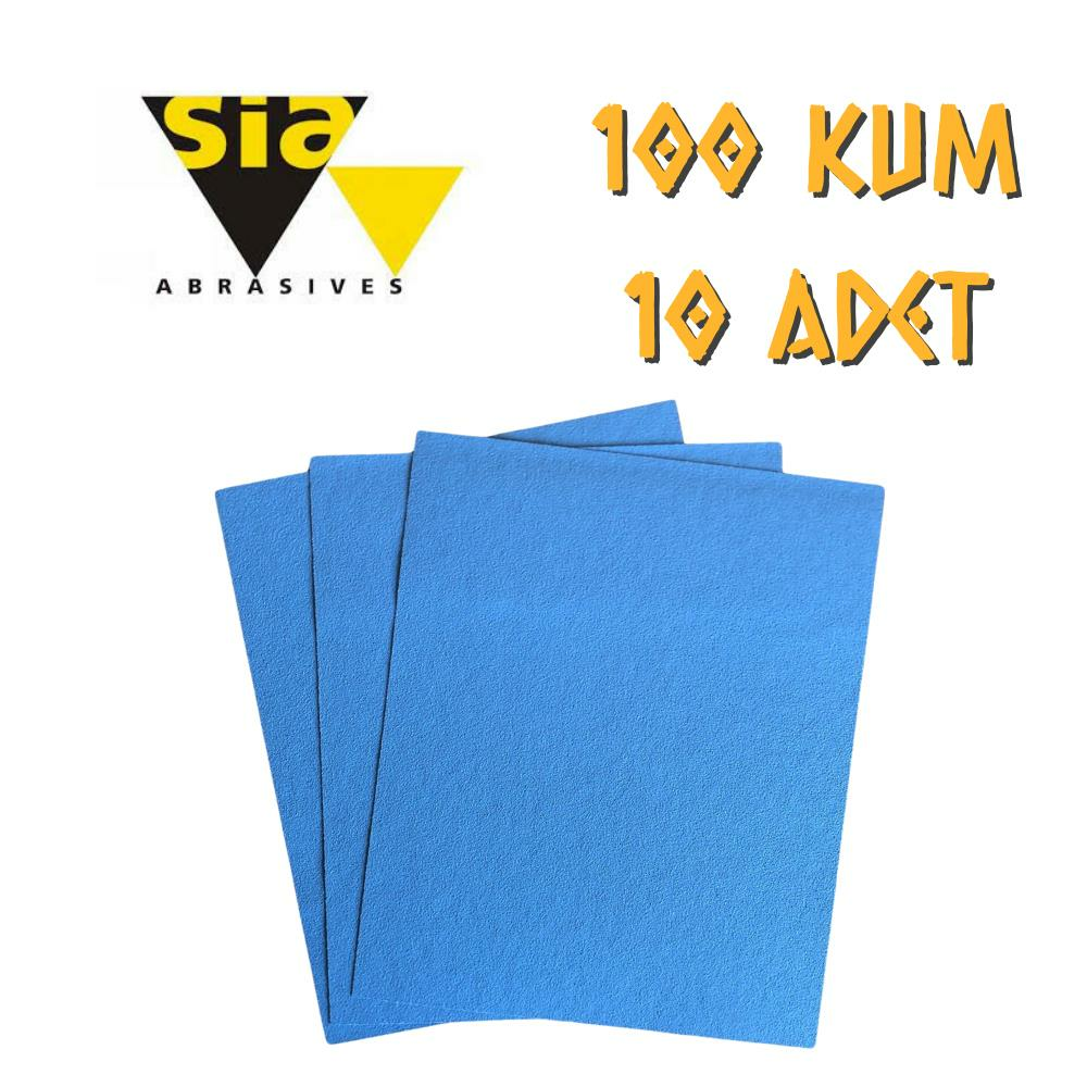 Sia 1949 Kuru Zımpara 100 Kum - 10 Adet