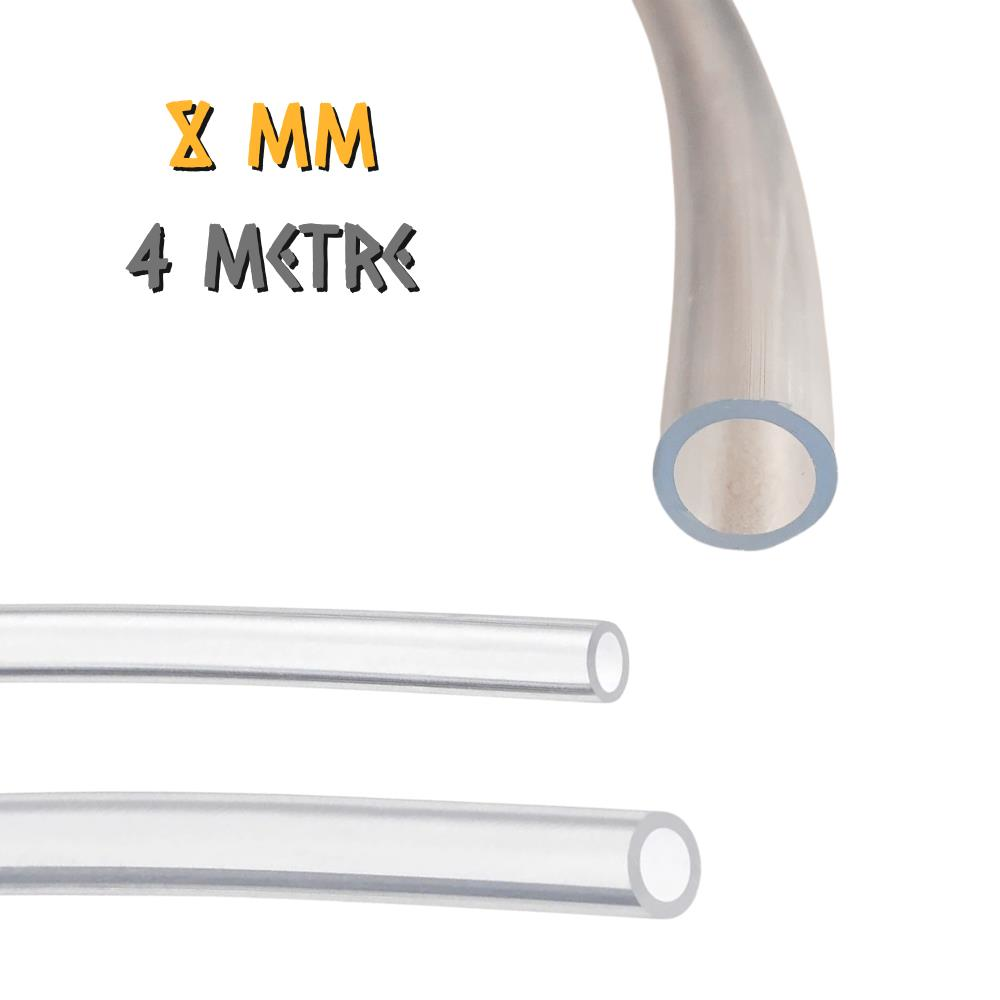 Güneş Milimetrik Terazi Hortumu Şeffaf 8 mm. - 4 Metre