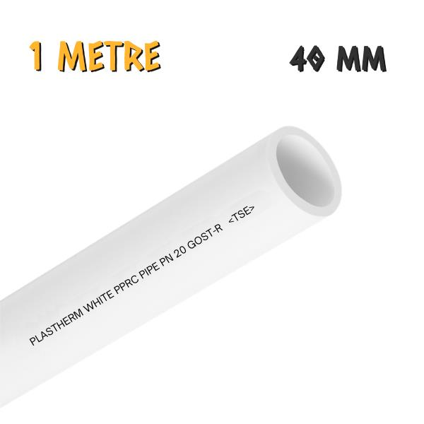 Plastherm PPRC Beyaz Boru 11/4¨ - 40 mm. - 1 Metre