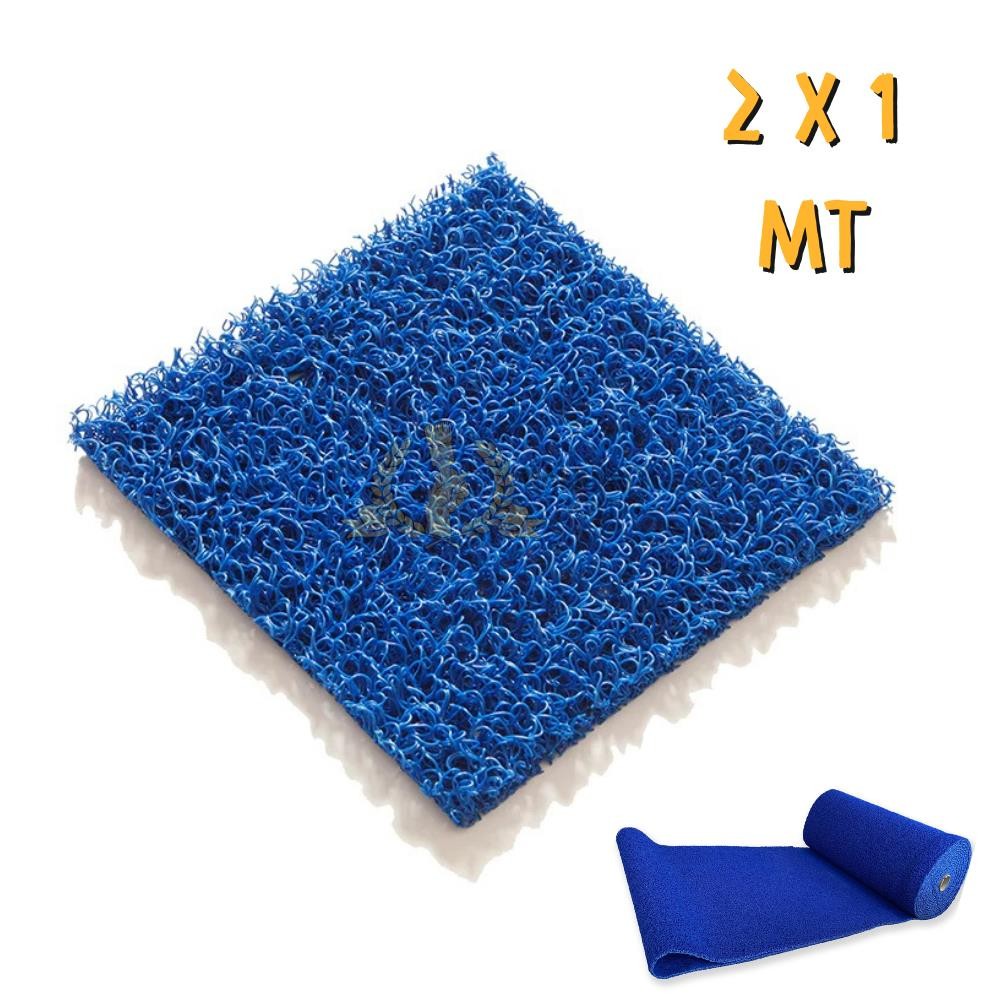 WalkMats Thin Anti-Statik Kıvırcık Paspas Mavi - 1 x 2 mt.