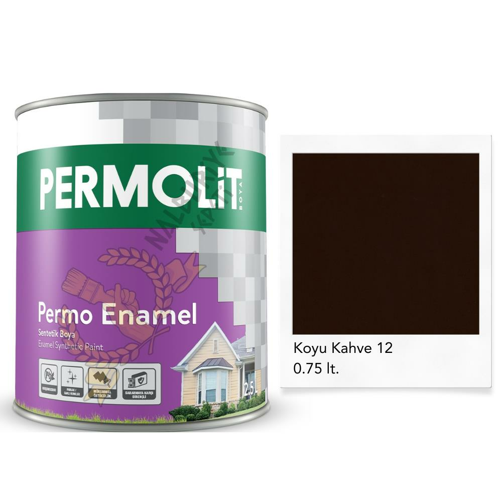 Permolit Enamel Sentetik Yağlı Boya KOYU KAHVE 0.75 Lt.