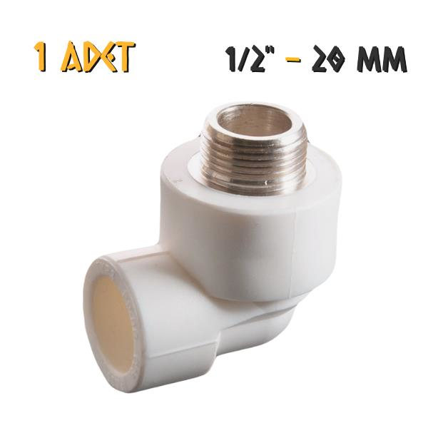 Plastherm PPRC Dış Dişli Dirsek - 20x1/2'' - 1 Adet