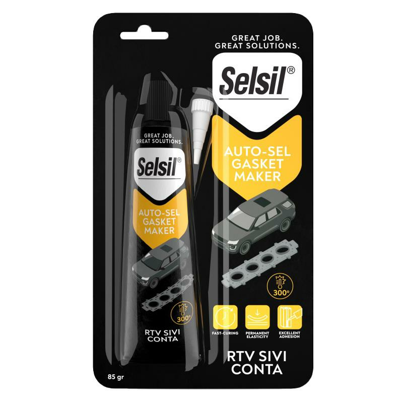 Selsil Oto Sıvı Conta SİYAH 85 gr.