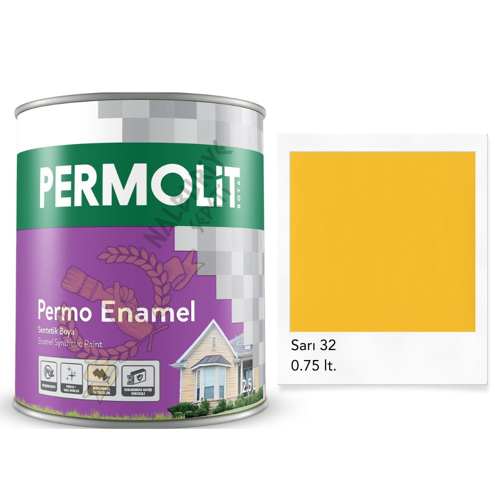 Permolit Enamel Sentetik Yağlı Boya SARI 0.75 Lt.