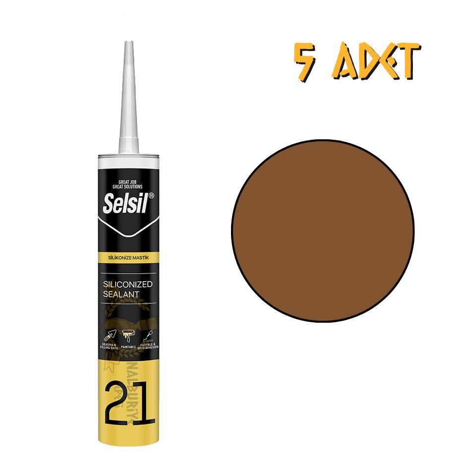 Selsil Silikonize Mastik ALTIN MEŞE 500 gr. - 5 Adet