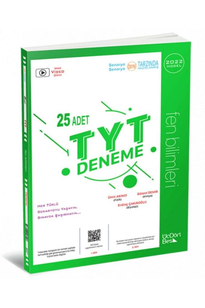 345 - Tyt 25 Adet Fen Bilimleri Deneme 2023 Baskı
