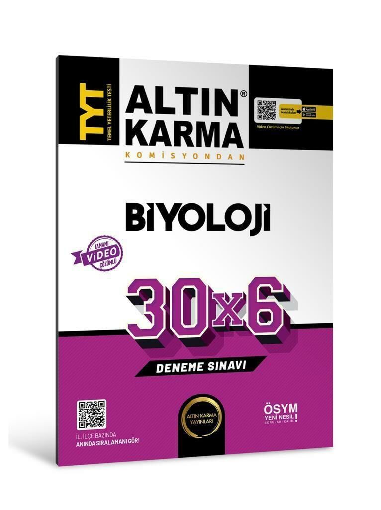 Altın Karma TYT Biyoloji 30x6 Denemesi