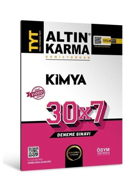 Altın Karma TYT Kimya 30x7 Denemesi