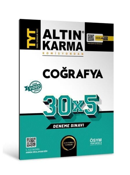 Altın Karma TYT Coğrafya 30x5 Denemesi