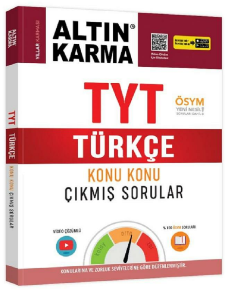 Altın Karma 2020 TYT Türkçe Konu Konu Çıkmış Sorular (Kolay-Orta-Zor)
