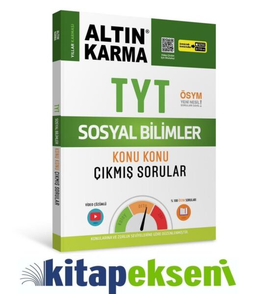 Altın Karma 2024 TYT Sosyal Bilimleri Konu Konu Çıkmış Sorular (Kolay-Orta-Zor)