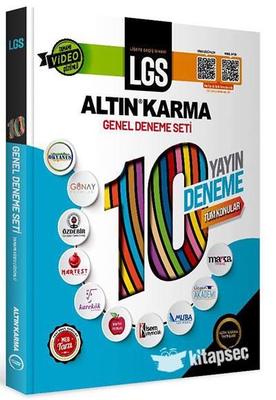 Altın Karma 2024 LGS 8. Sınıf 10 Farklı Yayın 10+1 Deneme Seti