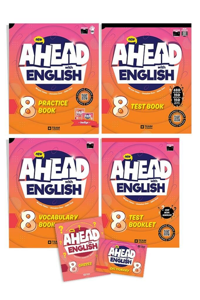 Ahead With English 8. Sınıf 4lü Set *practice Book, Test Book, Vocabulary Book, Test Booklet
