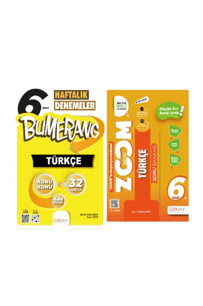 6. Sınıf Bumerang 32 Haftalık Türkçe Denemeleri + ZOOM TÜRKÇE SORU BANKASI