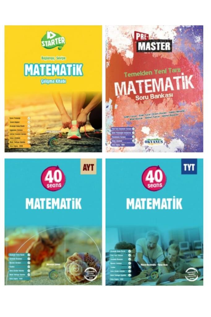 Okyanus Yayınları Tyt Ayt ( Starter Matematik - 40 Seans Tyt - Ayt Matematik -tyt Matematik )