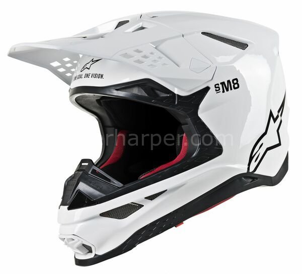 Supertech M8 Solid MX Helmet White